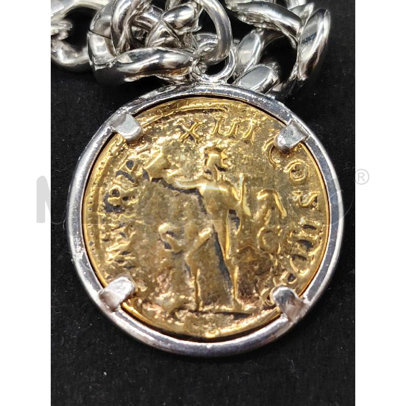 BRACCIALE CATENA MET PEDENTE CERCHI TIPO MONETE | Mercatino dell'Usato Roma eur 4