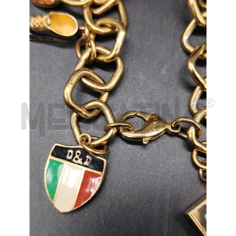 BRACCIALE DUKES & DUCHESS DORATO CHARM PENDENTI | Mercatino dell'Usato Roma eur 3