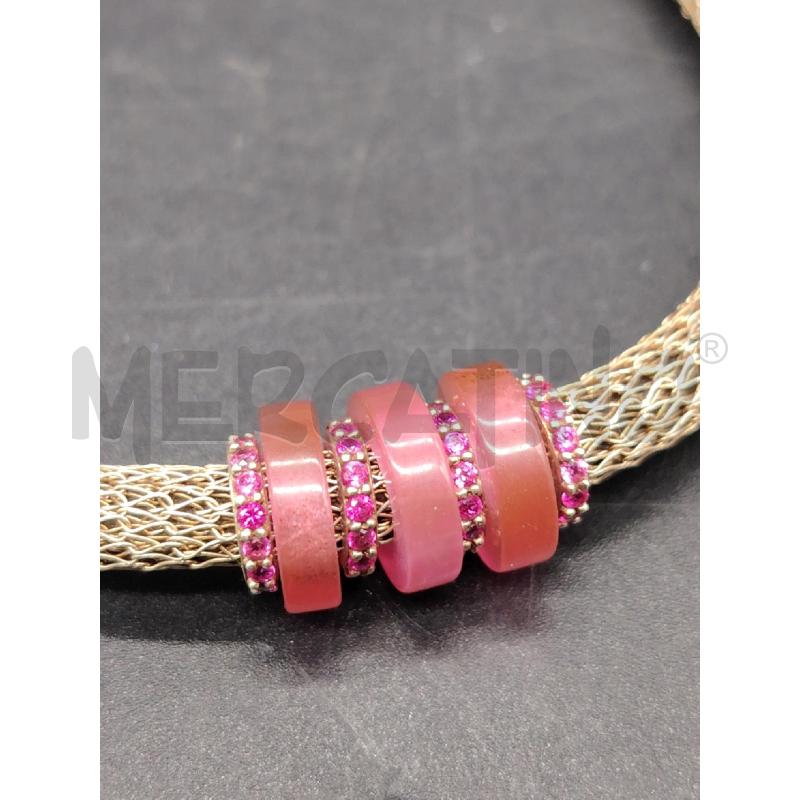 BRACCIALE ECLAT ARG TUBOLARE CHARM ROSA | Mercatino dell'Usato Roma eur 2