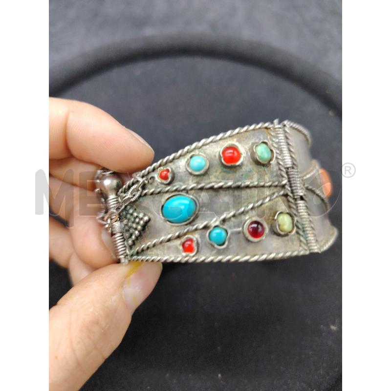 BRACCIALE ETNICO MET PIETRE COLORATE  | Mercatino dell'Usato Roma eur 5