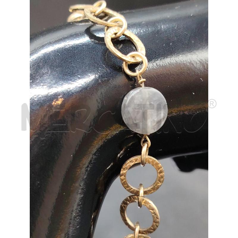 BRACCIALE FUSION CERCHI PIETRE GRI | Mercatino dell'Usato Roma eur 2