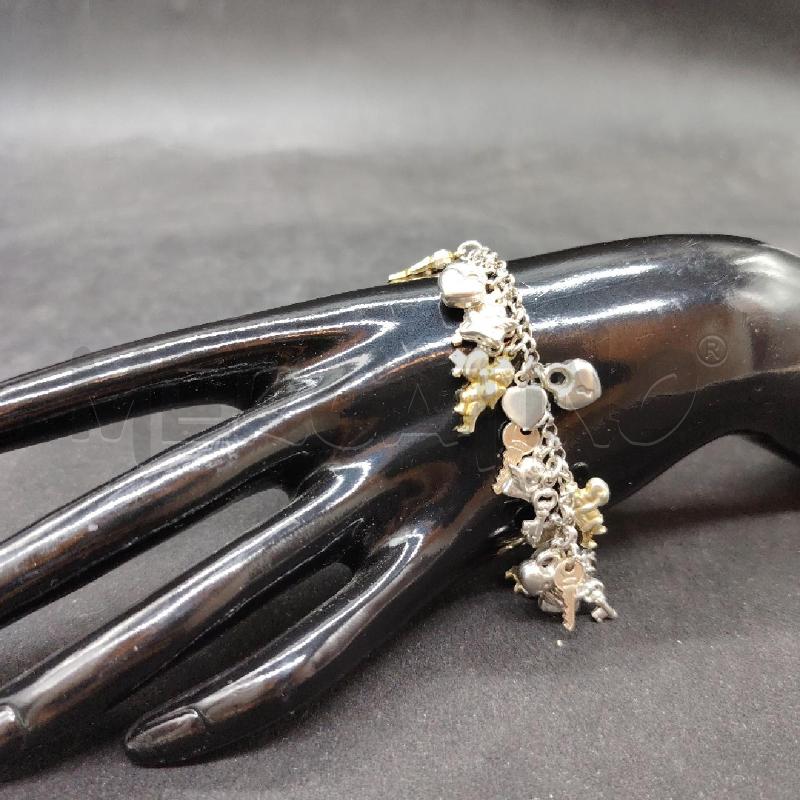 BRACCIALE FUSION CHARM ANGIOLETTI CUORICINI CHIAVI  | Mercatino dell'Usato Roma eur 1