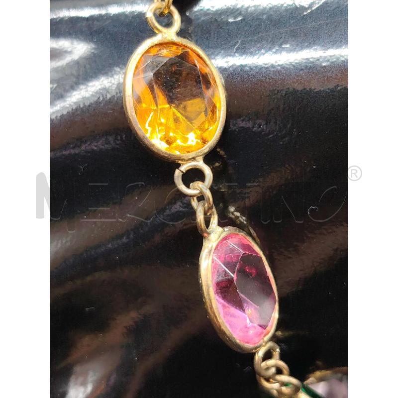 BRACCIALE FUSION PIETRINE SCURE COLORATE | Mercatino dell'Usato Roma eur 2