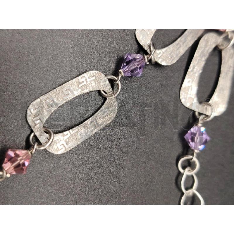 BRACCIALE FUSION RETT VUOTI PIETRE RS VIO  | Mercatino dell'Usato Roma eur 3