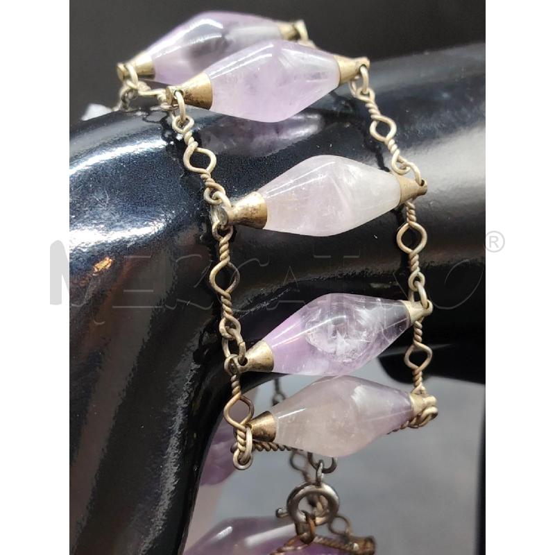 BRACCIALE FUSION ROMBI PIETRA VIO  | Mercatino dell'Usato Roma eur 2