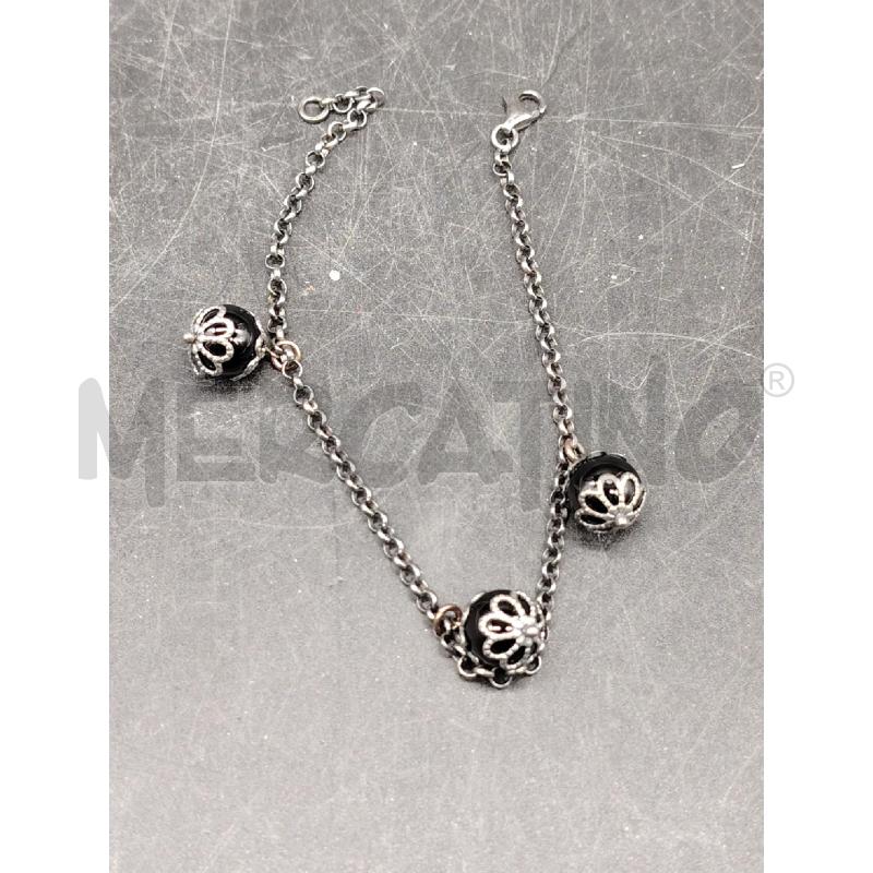 BRACCIALE FUSION SARDO PALLINE NERE | Mercatino dell'Usato Roma eur 1
