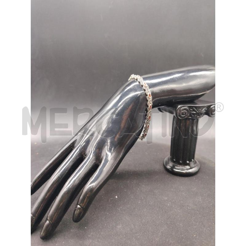 BRACCIALE FUSION TRECCIA STRASS GRANATE | Mercatino dell'Usato Roma eur 1
