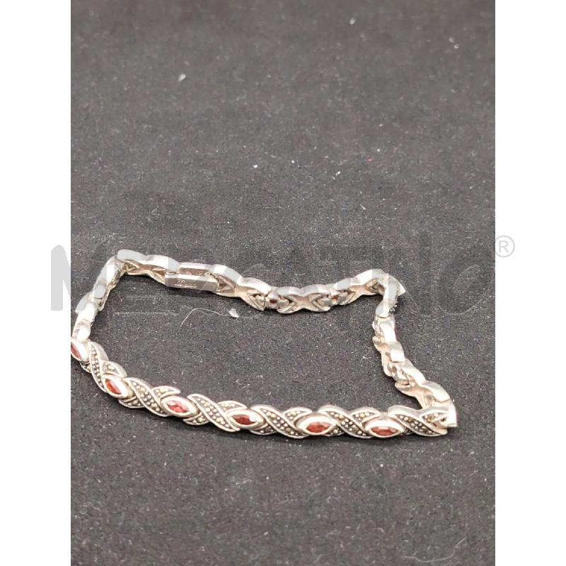 BRACCIALE FUSION TRECCIA STRASS GRANATE | Mercatino dell'Usato Roma eur 4