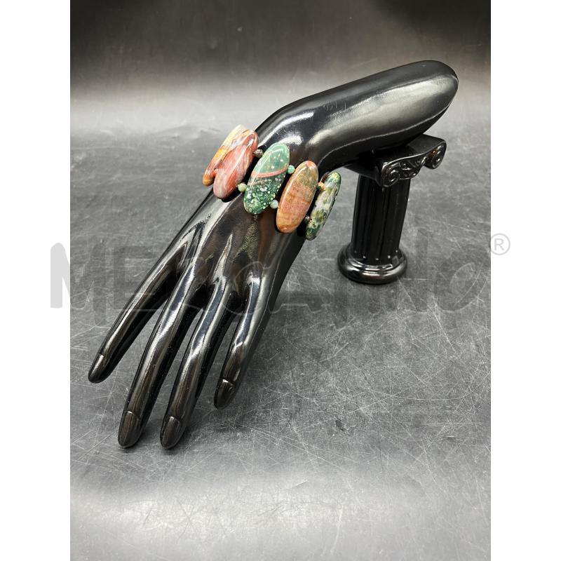 BRACCIALE OVALI PIETRE DURE COLOR | Mercatino dell'Usato Roma eur 1