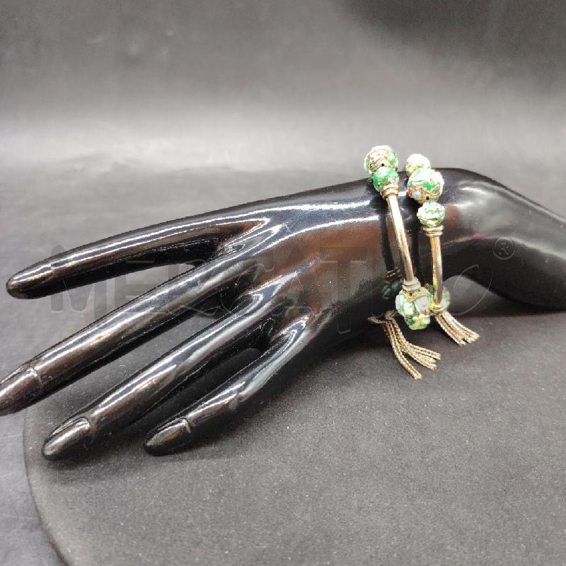 BRACCIALE PALLINE VERDI NAPPINE  | Mercatino dell'Usato Roma eur 1
