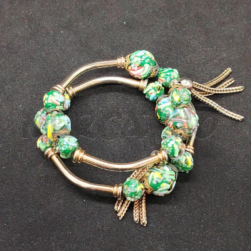 BRACCIALE PALLINE VERDI NAPPINE  | Mercatino dell'Usato Roma eur 3