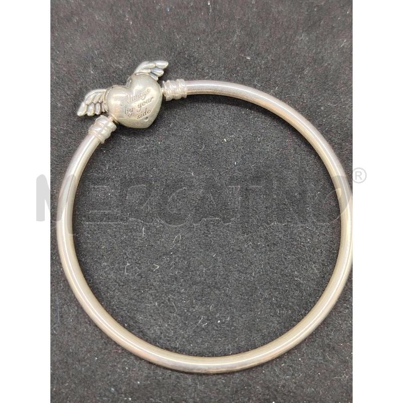 BRACCIALE PANDORA RIGIDO CHIUS CUORE ALI  | Mercatino dell'Usato Roma eur 3