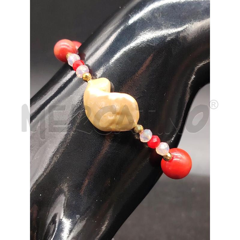 BRACCIALE PERLINE PERLA GREZZA | Mercatino dell'Usato Roma eur 2