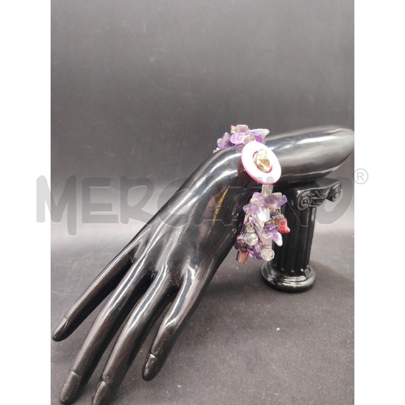 BRACCIALE PEZZI AMETISTA DISCHI | Mercatino dell'Usato Roma eur 1