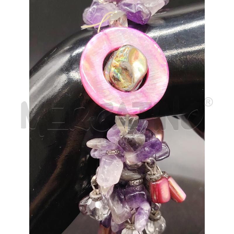 BRACCIALE PEZZI AMETISTA DISCHI | Mercatino dell'Usato Roma eur 2