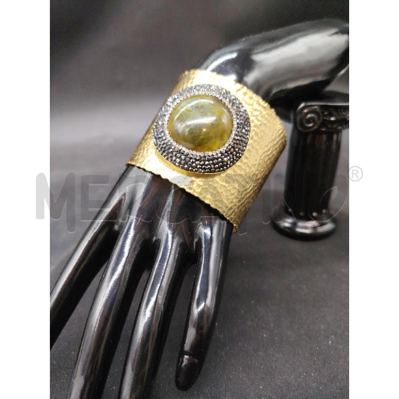 BRACCIALE RIGIDO DORPIETRA VERDE STRASS | Mercatino dell'Usato Roma eur 1