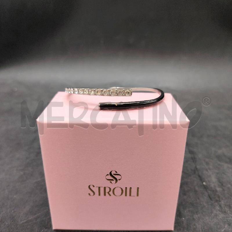 BRACCIALE STROILI RIGIDO STRASS NERO | Mercatino dell'Usato Roma eur 1