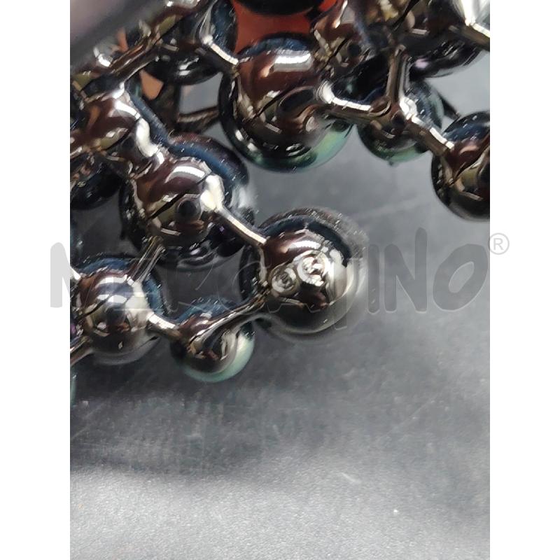 BRACCIALE SWAROVSKI MANO RIGIDO PALLINE NE VIO STRASS | Mercatino dell'Usato Roma eur 2