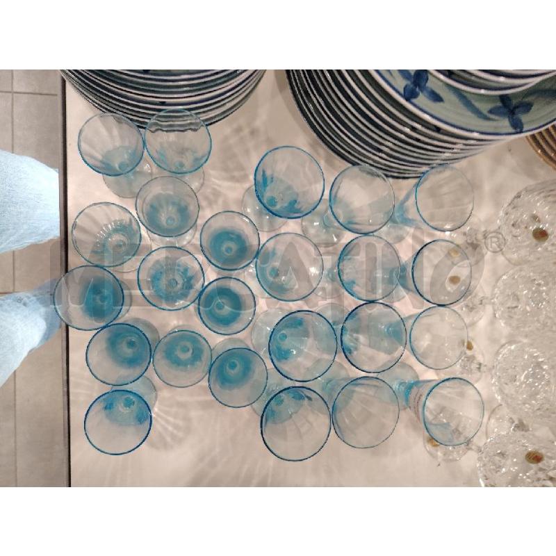 CALICI VETRO BLU  | Mercatino dell'Usato Roma eur 4