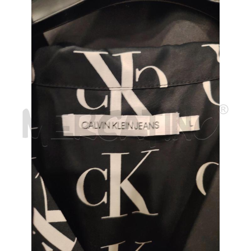 CAMICIA D CALVIN KLEIN JEANS NE LOGHI BIA  | Mercatino dell'Usato Roma eur 2