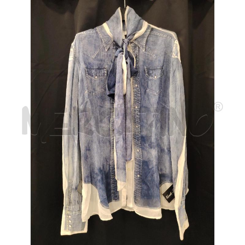 CAMICIA D DOLCE E GABBANA DENIM DISEGNATO FIOCCO | Mercatino dell'Usato Roma eur 1