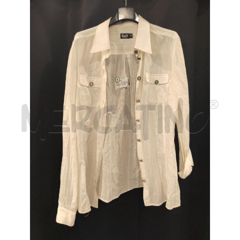 CAMICIA D DOLCE&GABBANA PANNA BOTTONI MADREPERLA | Mercatino dell'Usato Roma eur 1