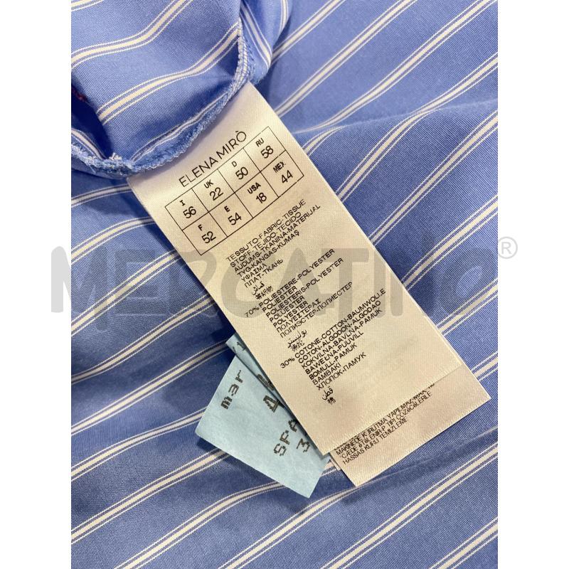 CAMICIA D ELENA MIRO RIGHE BIA BLU PALME PAILETTES ARA | Mercatino dell'Usato Roma eur 5