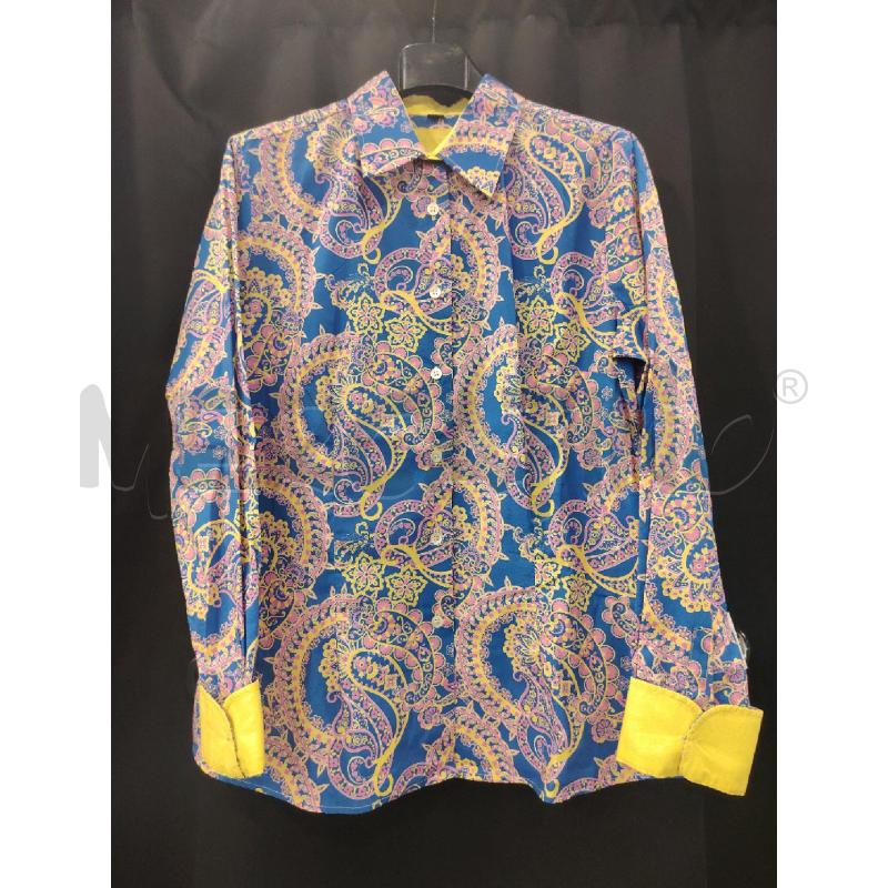 CAMICIA D GAIA BOLDETTI BLU FANT PAISLEY RS | Mercatino dell'Usato Roma eur 1