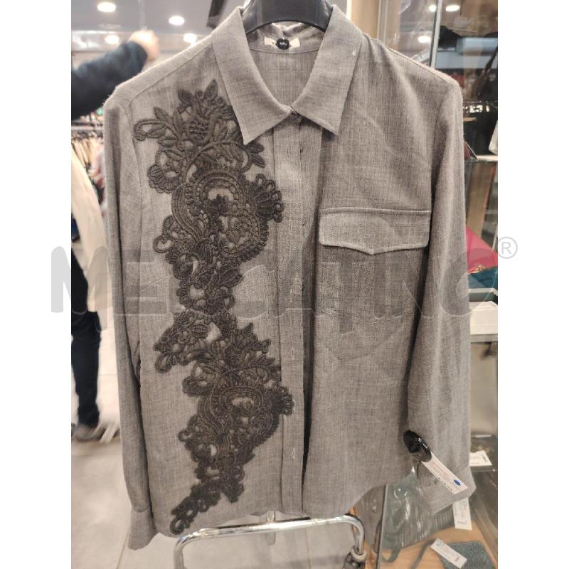 CAMICIA D PAEOSH GRI RICAMO SCURO  | Mercatino dell'Usato Roma eur 1