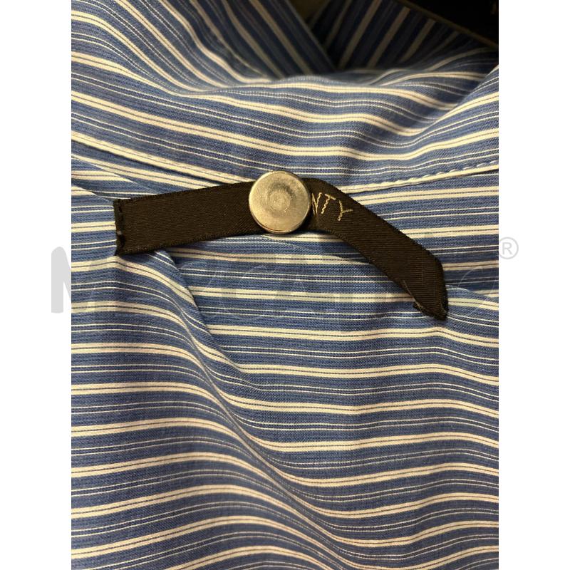 CAMICIA D SEVENTY RIGHE BIA AZZ SCOLLO RUOUGE  | Mercatino dell'Usato Roma eur 2