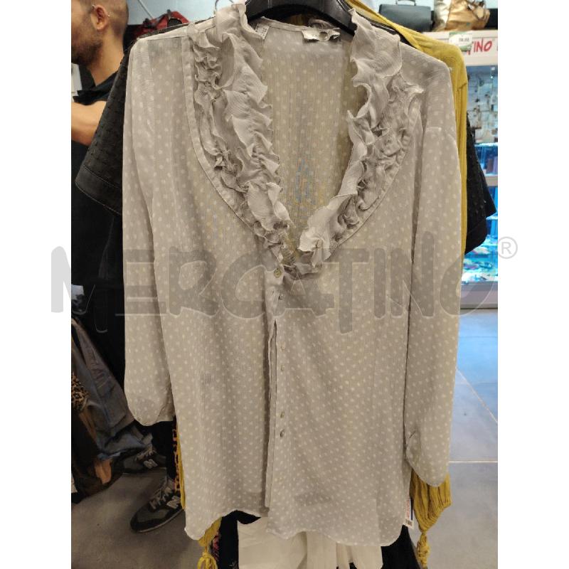 CAMICIA D ZANETTI GRI POIS BIA  | Mercatino dell'Usato Roma eur 1