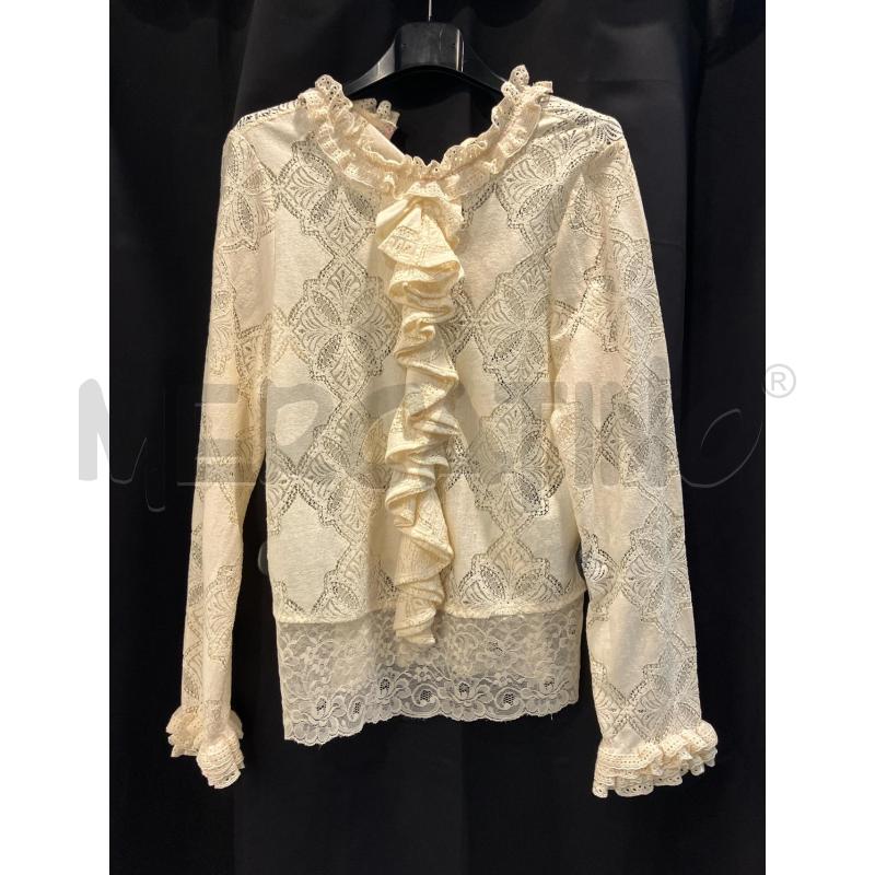 CAMICIA D ZARA PIZZO PANNA | Mercatino dell'Usato Roma eur 1