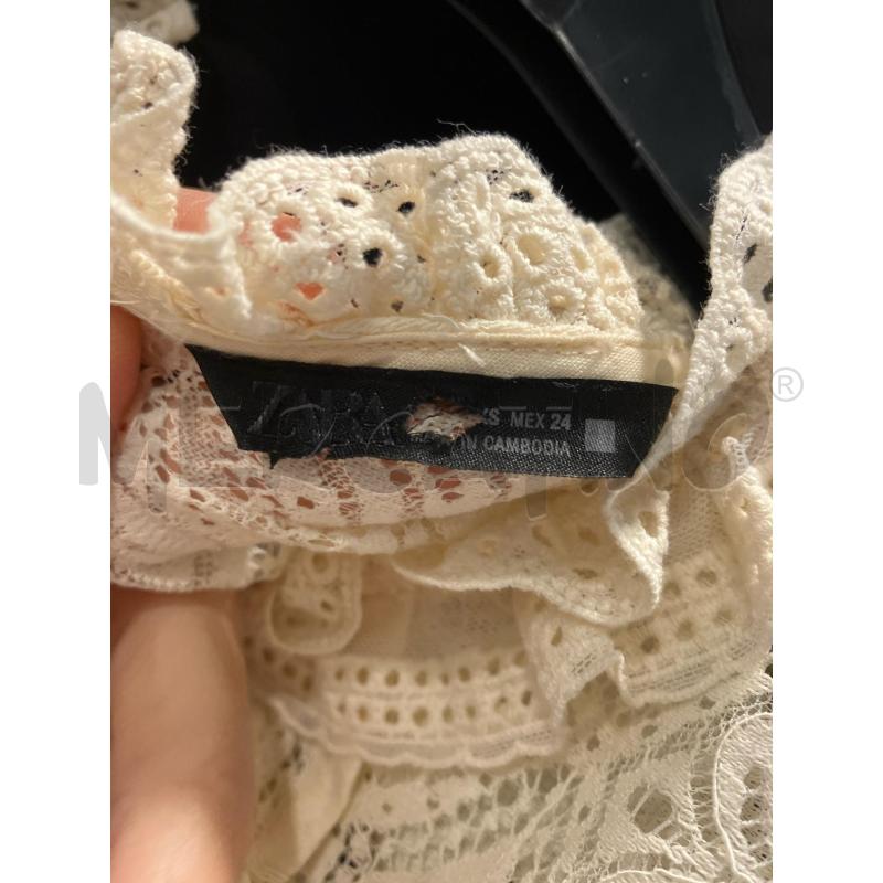 CAMICIA D ZARA PIZZO PANNA | Mercatino dell'Usato Roma eur 2