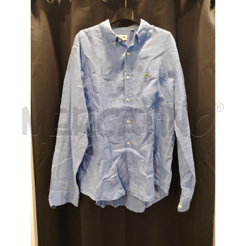 CAMICIA UOMO LACOSTE BLU LINO | Mercatino dell'Usato Roma eur 1