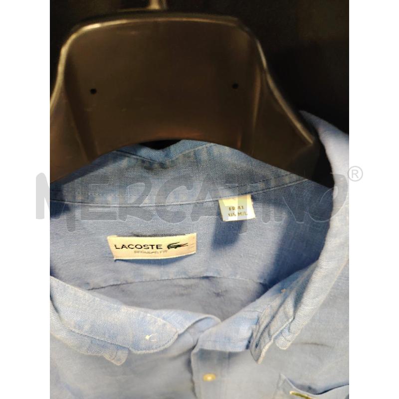 CAMICIA UOMO LACOSTE BLU LINO | Mercatino dell'Usato Roma eur 2