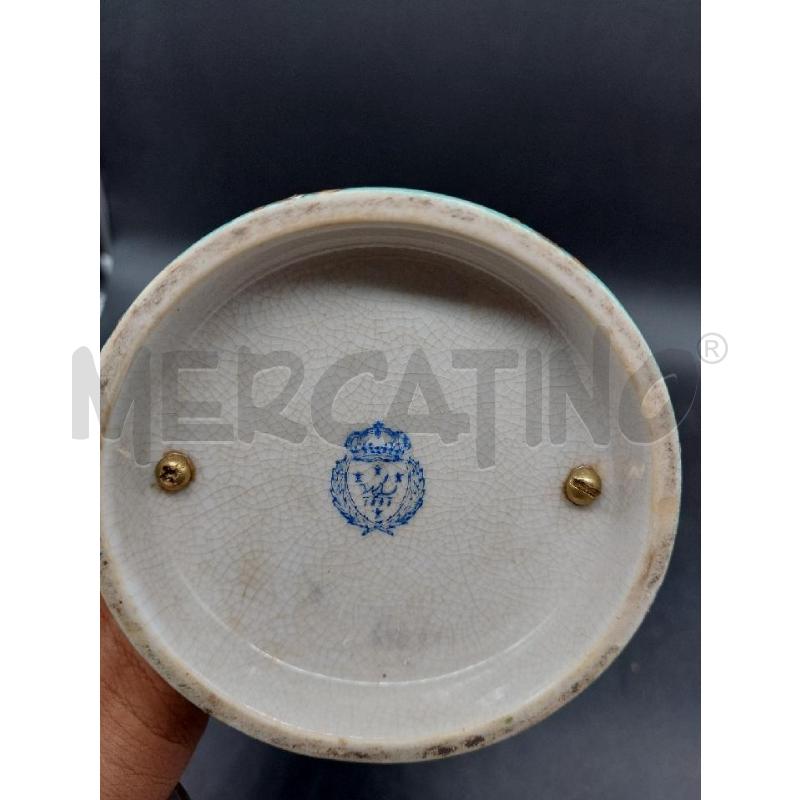 CANDELABRO PUTTO DORATO BASE BLU E ORO | Mercatino dell'Usato Roma eur 4