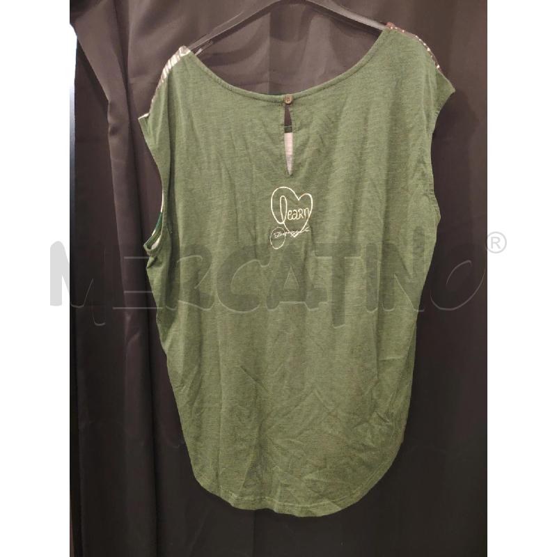 CANOTTA DONNA DESIGUAL FOGLIE CARTEL | Mercatino dell'Usato Roma eur 2