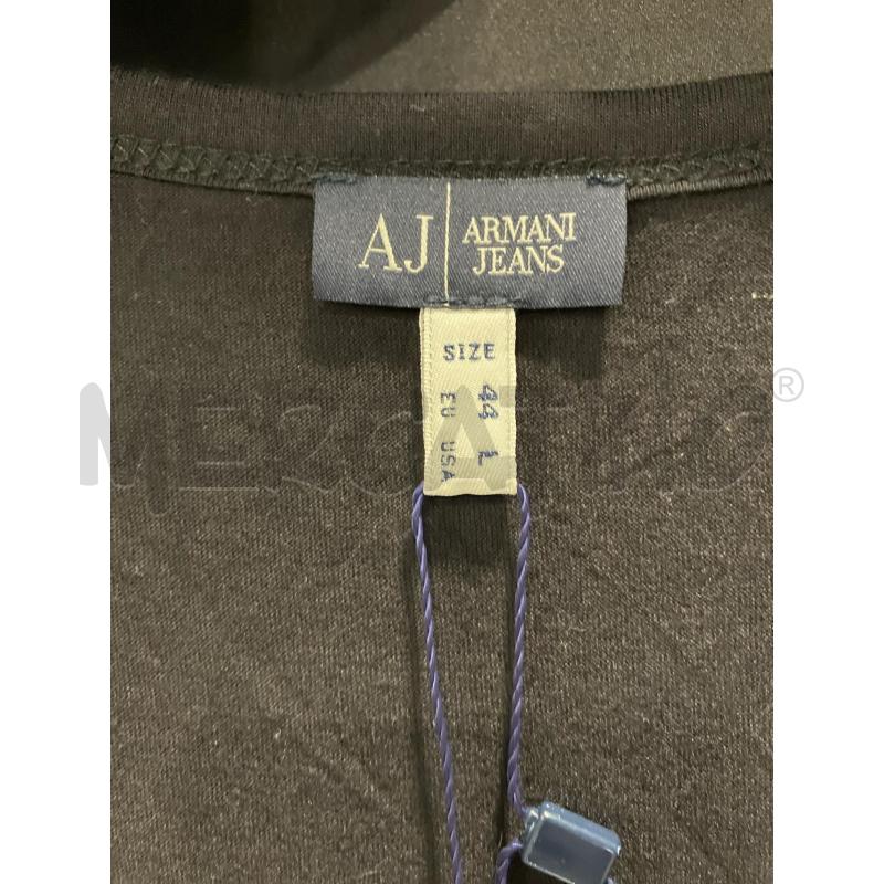 CANOTTA D ARMANI JEANS BLU PAILLETTES ETICHETTA | Mercatino dell'Usato Roma eur 2