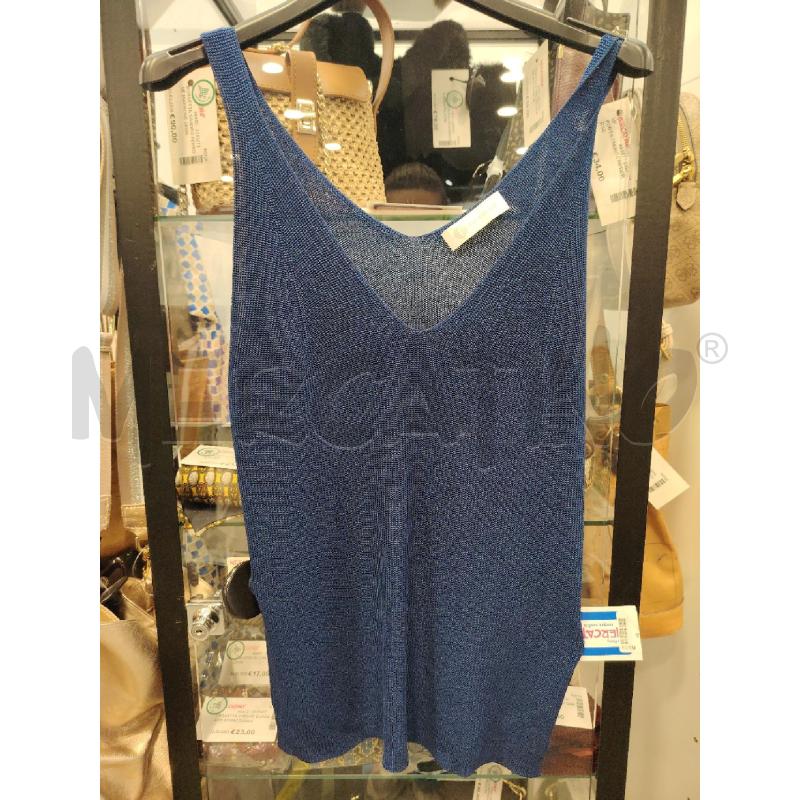 CANOTTA D DIANA GALLESI BLU MISTO VISCOSA | Mercatino dell'Usato Roma eur 1