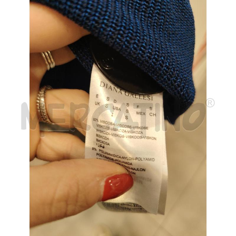 CANOTTA D DIANA GALLESI BLU MISTO VISCOSA | Mercatino dell'Usato Roma eur 2