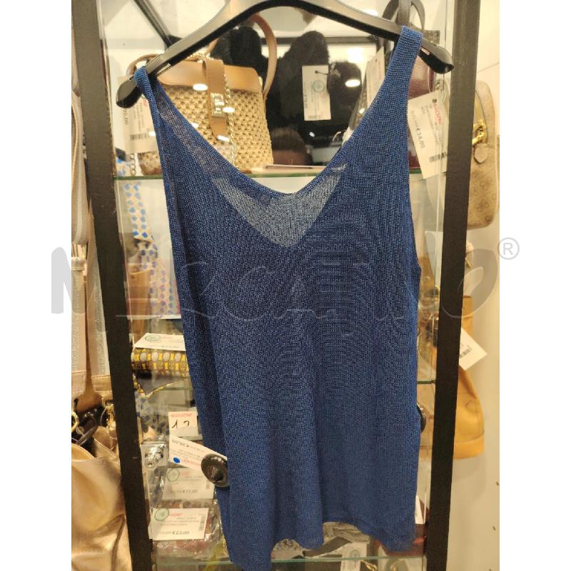 CANOTTA D DIANA GALLESI BLU MISTO VISCOSA | Mercatino dell'Usato Roma eur 3