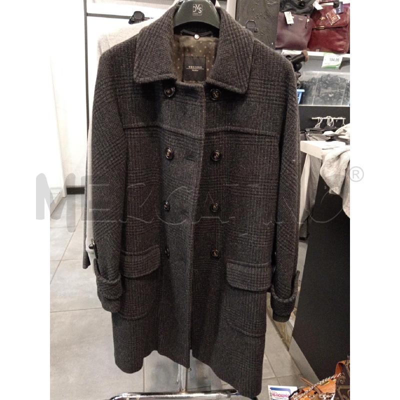CAPPOTTO D WEEKEND GRIGIO SCURO QUADRETT LANA  | Mercatino dell'Usato Roma eur 1