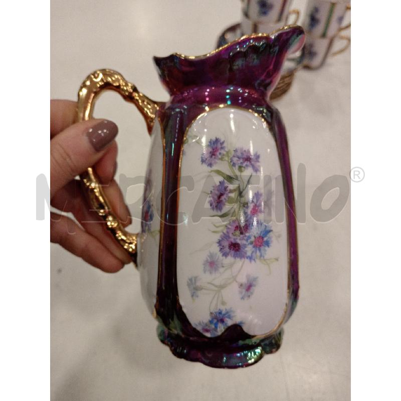 CARAFFA + TAZZINE GINORI IRIDESCENTI VIOLA | Mercatino dell'Usato Roma eur 3