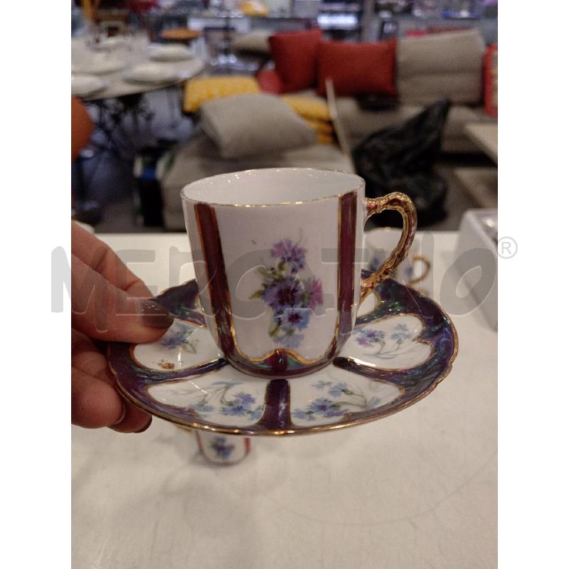 CARAFFA + TAZZINE GINORI IRIDESCENTI VIOLA | Mercatino dell'Usato Roma eur 4