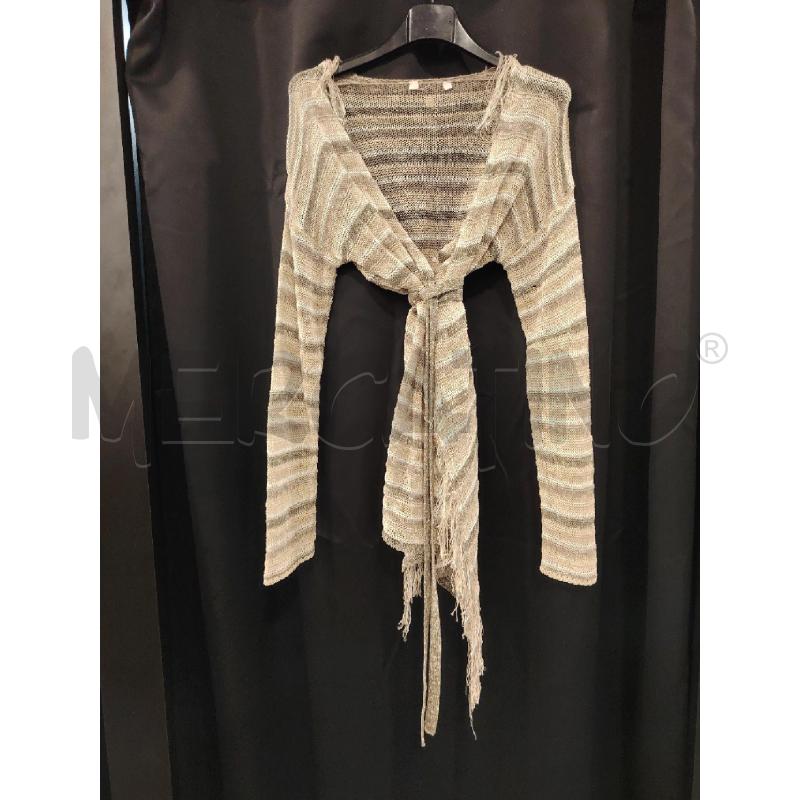 CARDIGAN D I BLUES RIGHE VE BEI LUREX CINTURA | Mercatino dell'Usato Roma eur 1