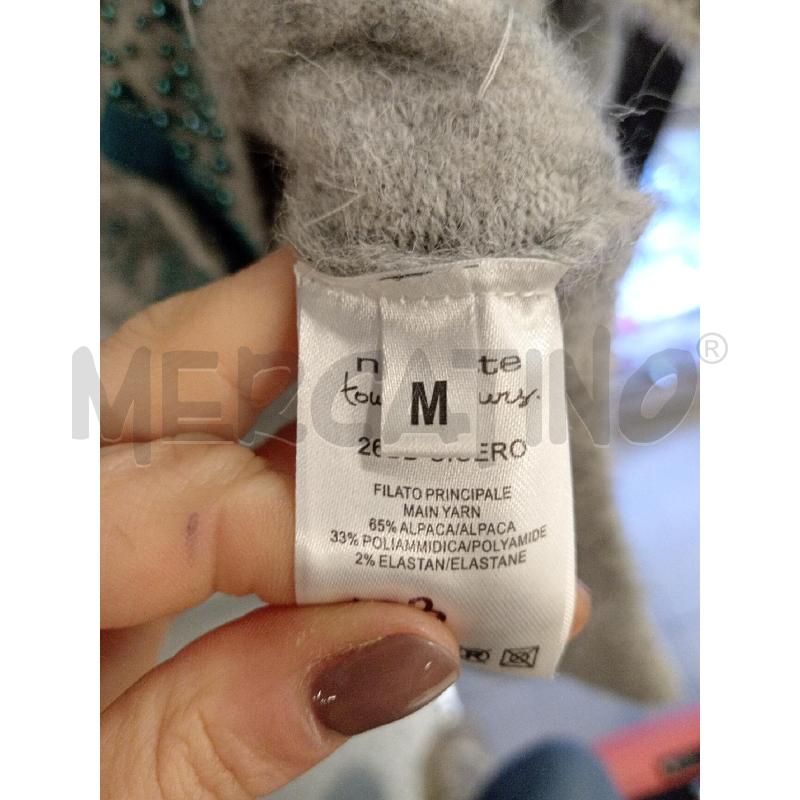 CARDIGAN D NENETTE GRI PERLINE AZZ | Mercatino dell'Usato Roma eur 2