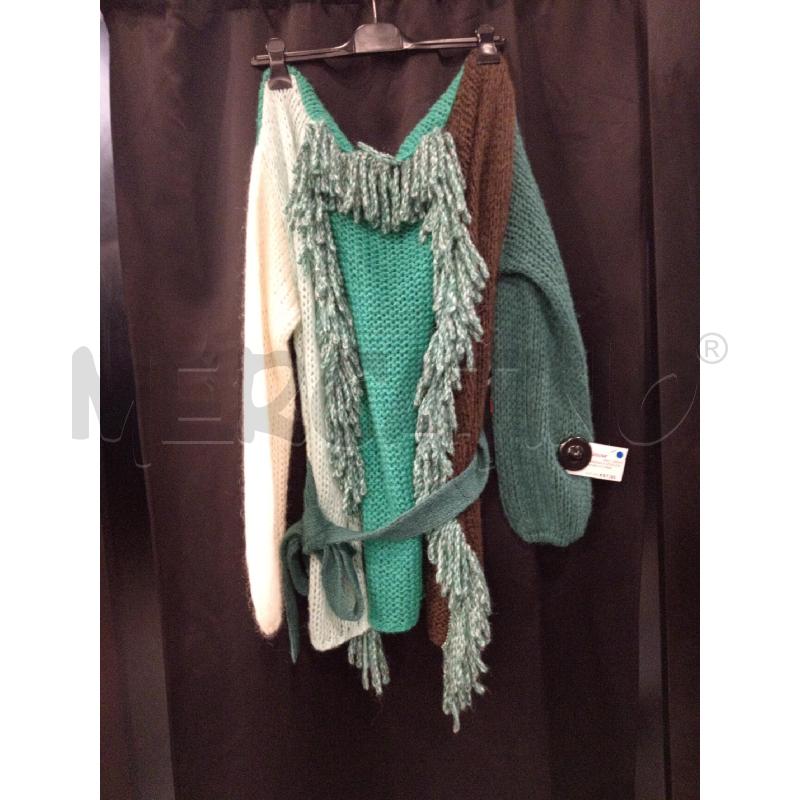 CARDIGAN D SFIZIO STUDIO BIA AZZ FRANGE MOHAIR | Mercatino dell'Usato Roma eur 1