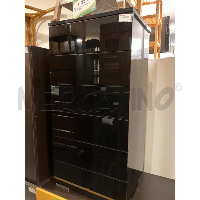 CASSETTIERA 6C NERA LAC | Mercatino dell'Usato Roma eur 1