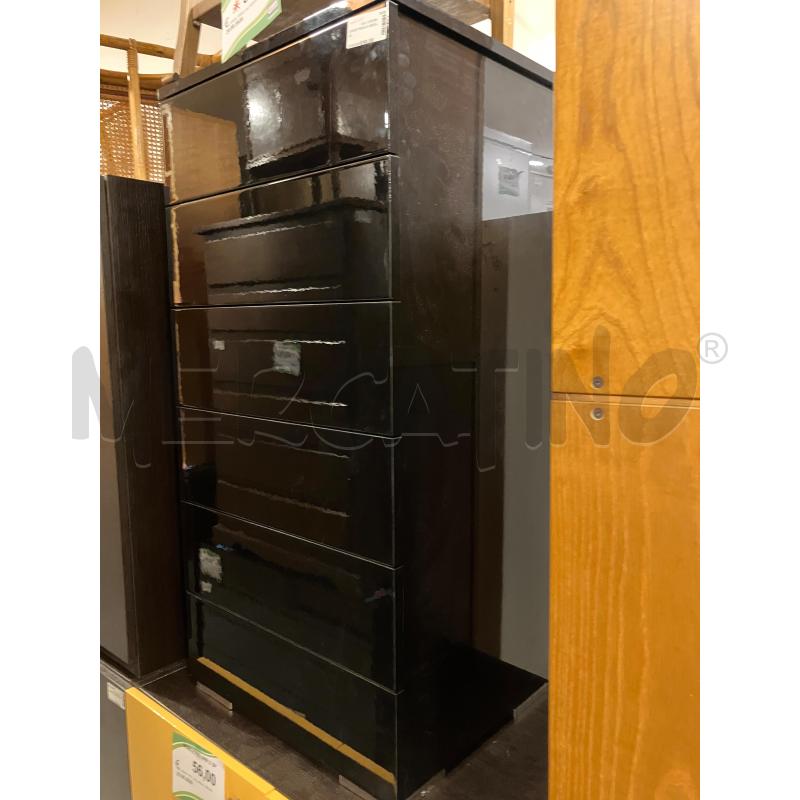 CASSETTIERA 6C NERA LAC | Mercatino dell'Usato Roma eur 2