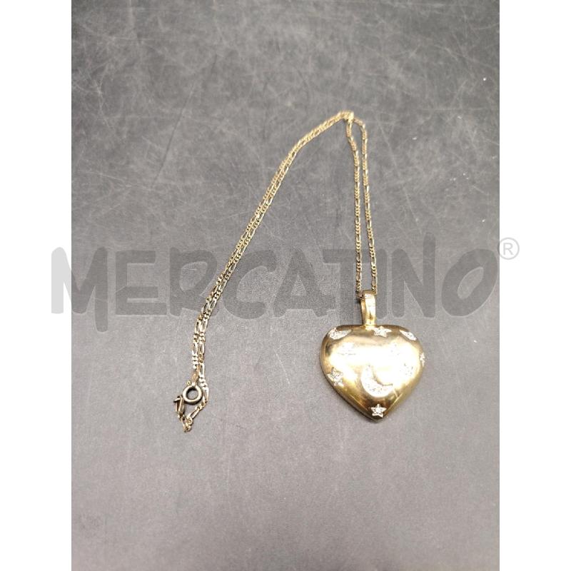 CATENINA FUSION+CIONDOLO CUOREW LUNA STELLE | Mercatino dell'Usato Roma eur 1